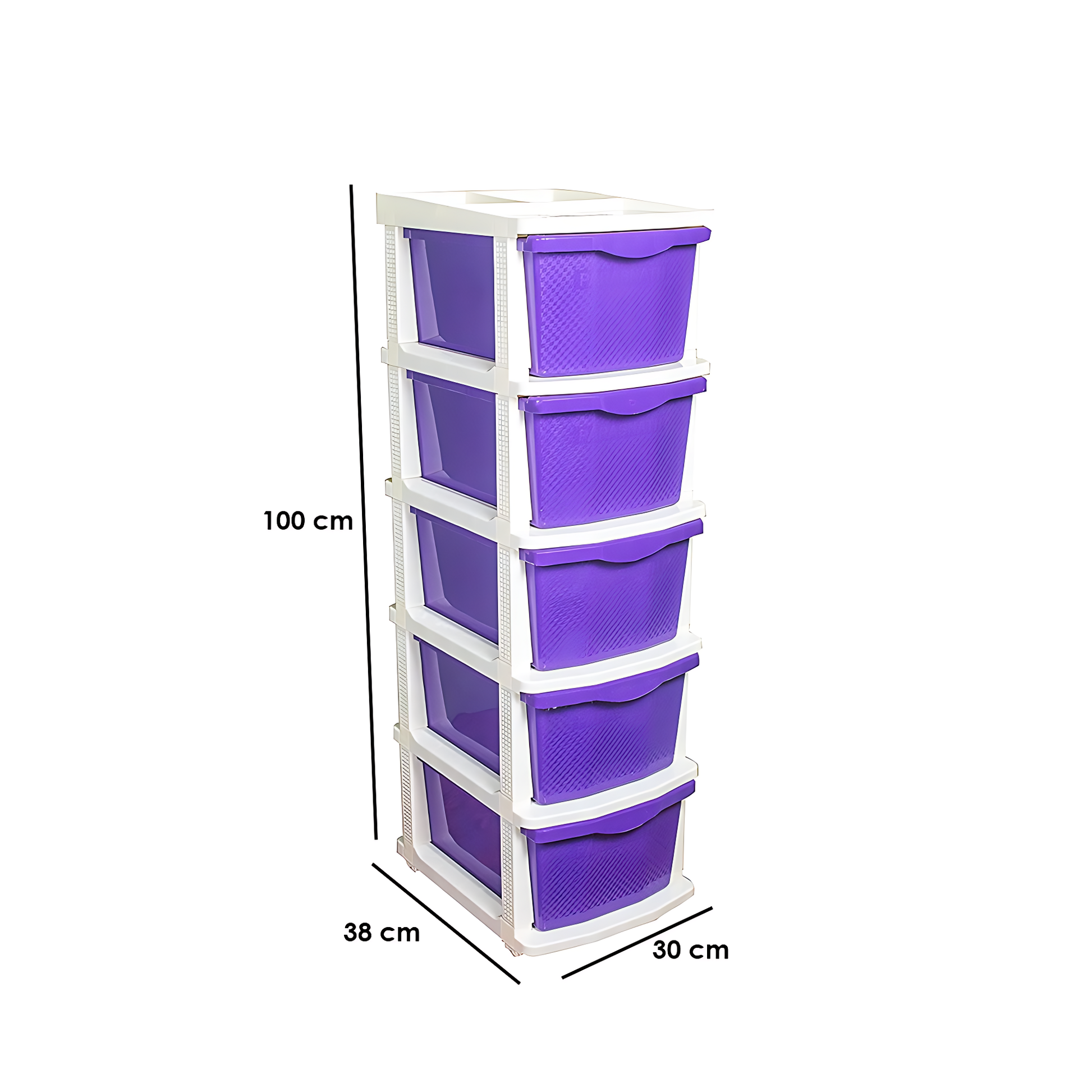 Parasnath Boxo 5 Layer Purple Drawer – Multi-purpose storage with wheels