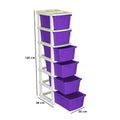 Parasnath Boxo 6 Layer Purple Drawer – Multi-purpose storage with wheels