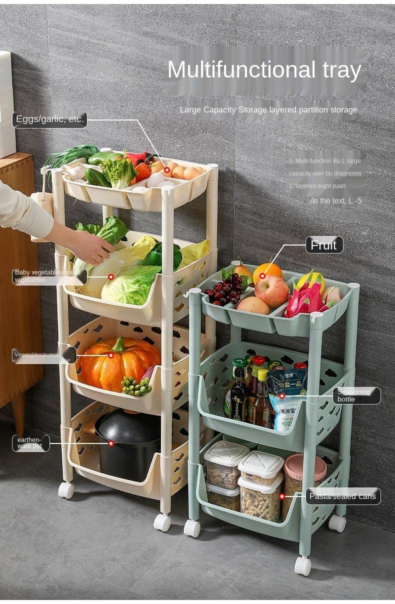 PARASNATH SKEP 2+1 Layer Kitchen Trolley – multipurpose fruit & vegetable storage rack