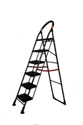 Parasnath 6-Step Folding Metal Ladder 6.2 Ft – Black Heavy Duty