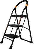 Parasnath Black Diamond 3 Step Folding Ladder | Strong Metal Anti-Slip Design