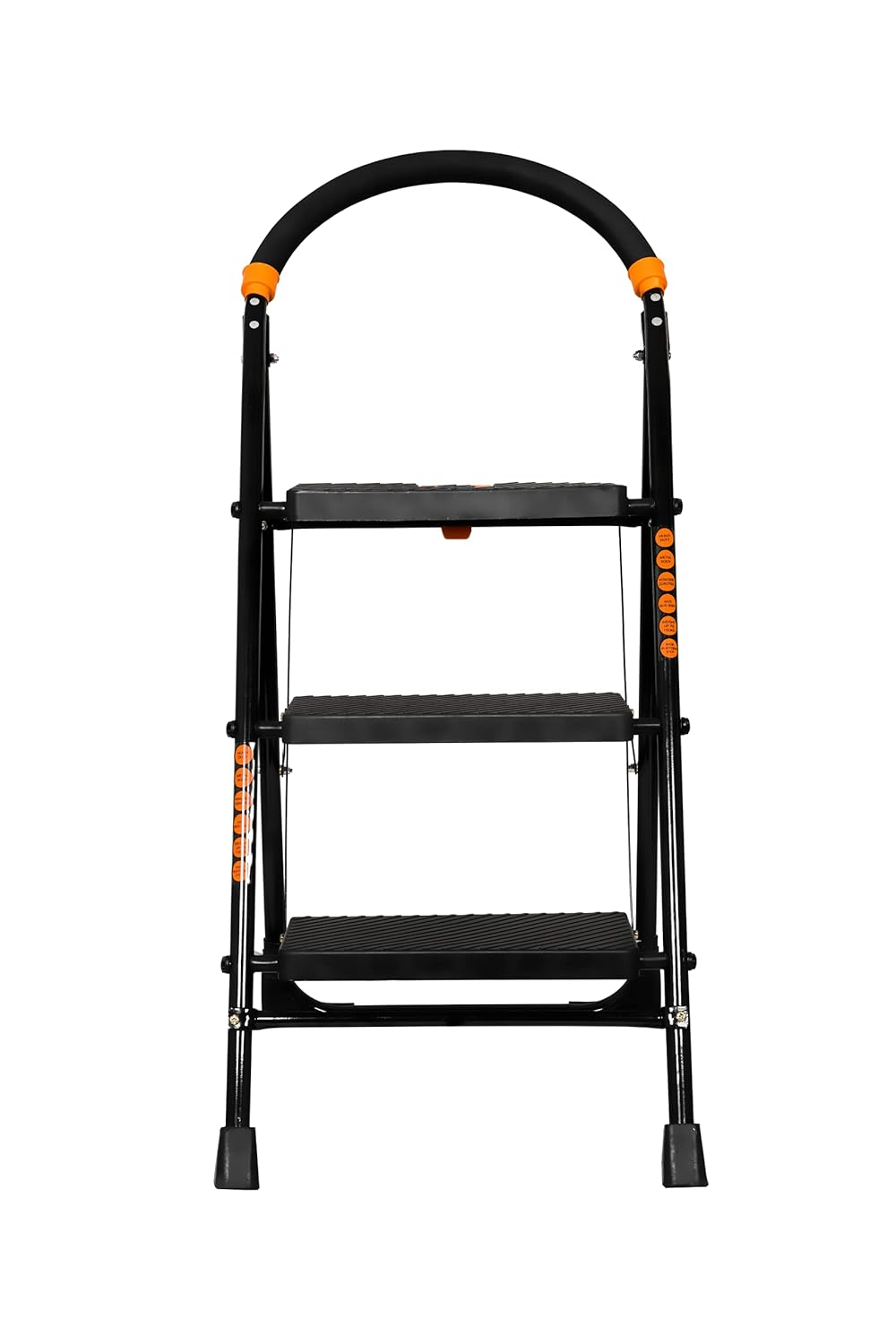 Parasnath Black Diamond 3 Step Folding Ladder | Strong Metal Anti-Slip Design