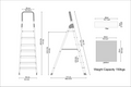 Parasnath 7-Step Aluminium Folding Ladder 7.3 Ft 