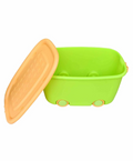 PARASNATH 25L Green-Yellow Rolling Storage Box with Wheels