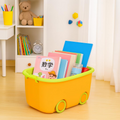 PARASNATH 45L Green-Yellow Rolling Storage Box with Wheels