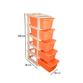 Parasnath Boxo 5 Layer Orange Drawer – Multi-purpose storage with wheels