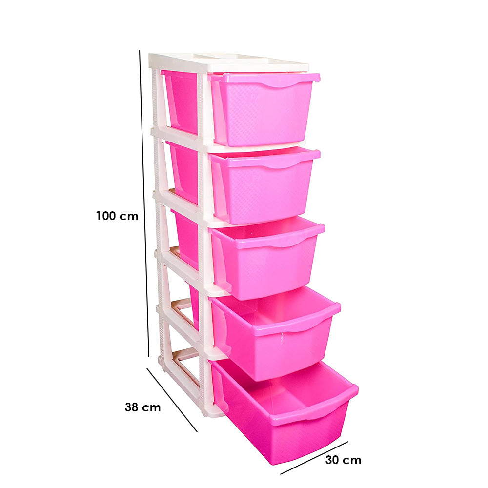 Parasnath Boxo 5 Layer Purple Drawer – Multi-purpose storage with wheels