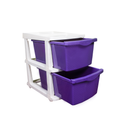 PARASNATH Boxo 2 Layer Purple Modular Drawer Storage System with wheels 