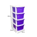 Parasnath Boxo 4 Layer Purple  Drawer – Multi-purpose storage with wheels