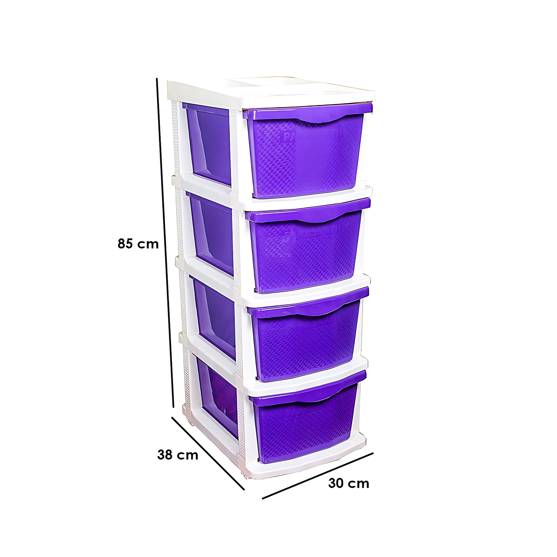 Parasnath Boxo 4 Layer Purple  Drawer – Multi-purpose storage with wheels