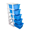 Parasnath Boxo 5 Layer Blue Drawer – Multi-purpose storage with wheels