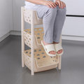Parasnath 3 Layer Ivory Fruit & Vegetable Trolley – Kitchen Storage Organizer