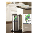 Parasnath Stainless Steel Plain Pedal Dustbin With Plastic Bucket (8''X13''- 7 Liter) - PARASNATH