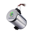 Parasnath Stainless Steel Plain Pedal Dustbin With Plastic Bucket (8''X13''- 7 Liter) - PARASNATH