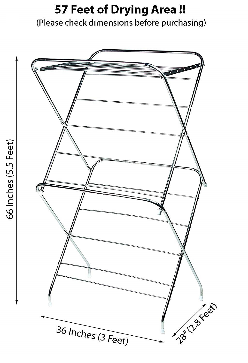Parasnath Stainless Steel cloth  Drying Stand for Home & Balcony