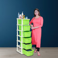 Parasnath Boxo 6 Layer Green Drawer – Multi-purpose storage with wheels
