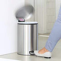 Parasnath Stainless Steel Plain Pedal Dustbin With Plastic Bucket (12''X20''- 20 Liter) - PARASNATH