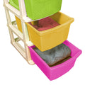 PARASNATH Boxo 3 Layer Multicolour Drawer with Wheels