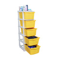 Parasnath Boxo 5 Layer yellow Drawer – Multi-purpose storage with wheels