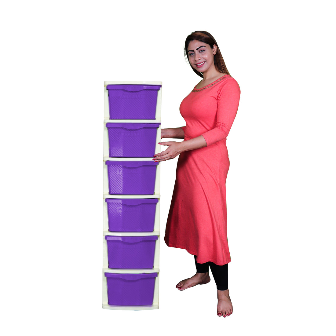 Parasnath Boxo 6 Layer Purple Drawer – Multi-purpose storage with wheels