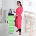 Parasnath Boxo 5 Layer Green Drawer – Multi-purpose storage with wheels