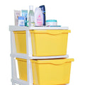 Parasnath Boxo 5 Layer yellow Drawer – Multi-purpose storage with wheels