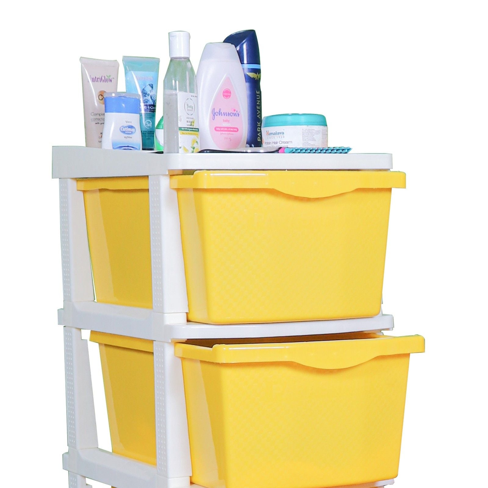Parasnath Boxo 5 Layer yellow Drawer – Multi-purpose storage with wheels