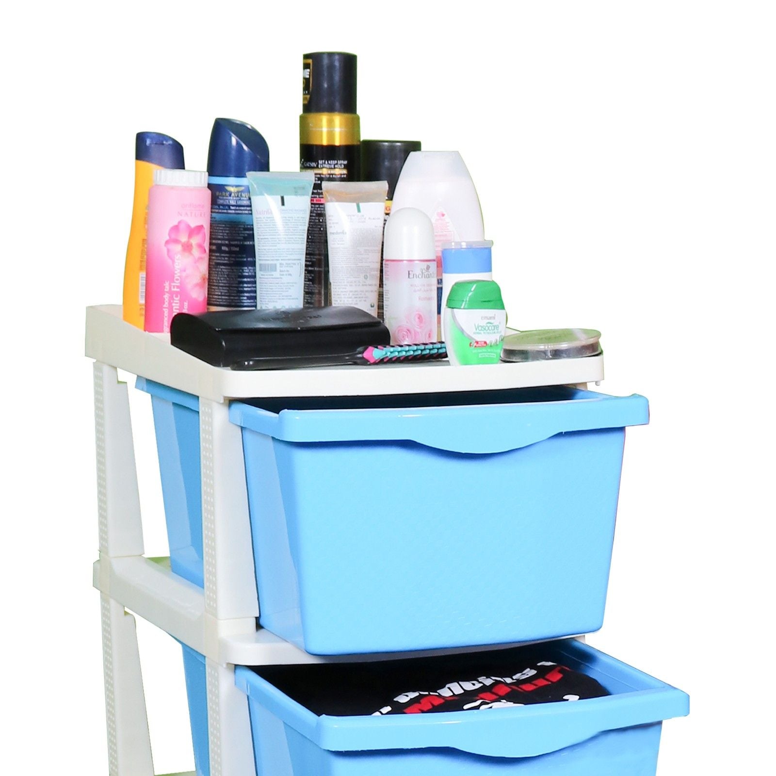 Parasnath Boxo 4 Layer Blue  Drawer – Multi-purpose storage with wheels