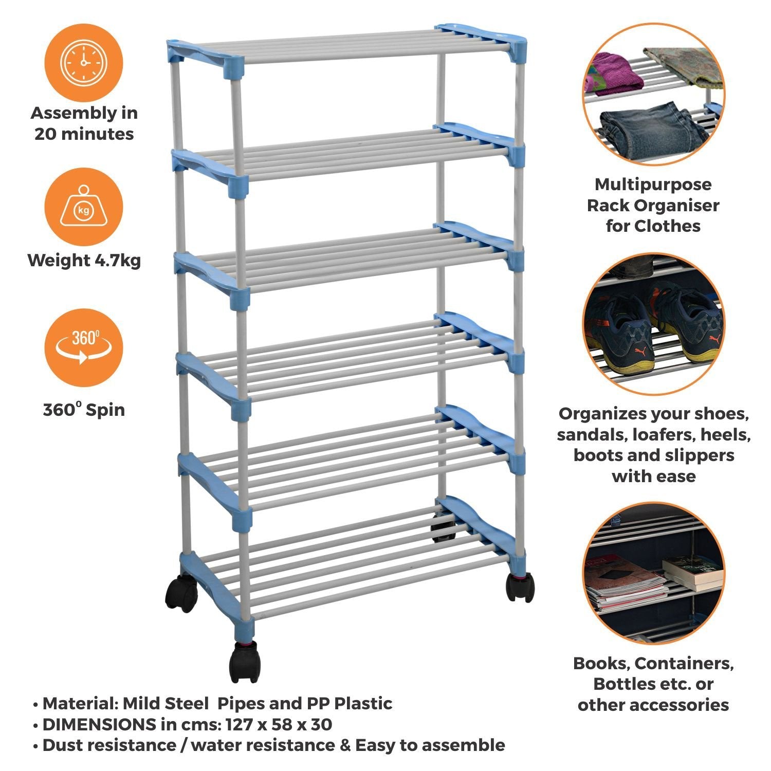 PARASNATH Smart Shoe Rack with 6 Shelves 
