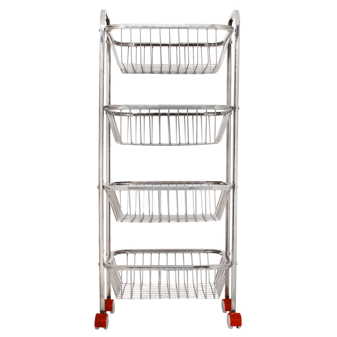 Parasnath Stainless Steel Fruit & Vegetable Basket with Wheels