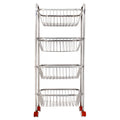 Parasnath Stainless Steel Fruit & Vegetable Basket with Wheels