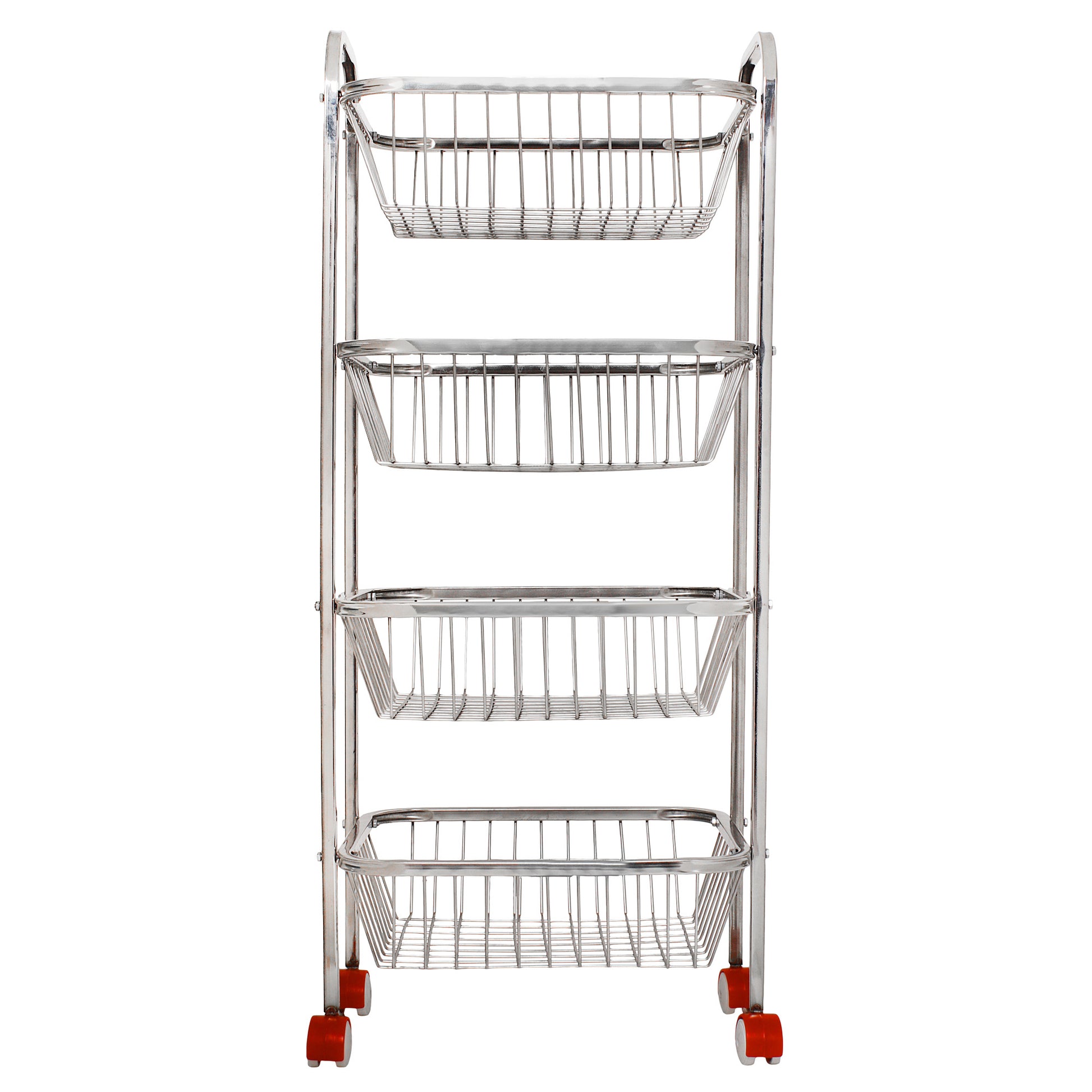 Parasnath Stainless Steel Fruit & Vegetable Basket with Wheels