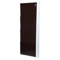 Parasnath Brown White Wall-Mounted 4-Shelf Shoe Rack Lockable Organizer