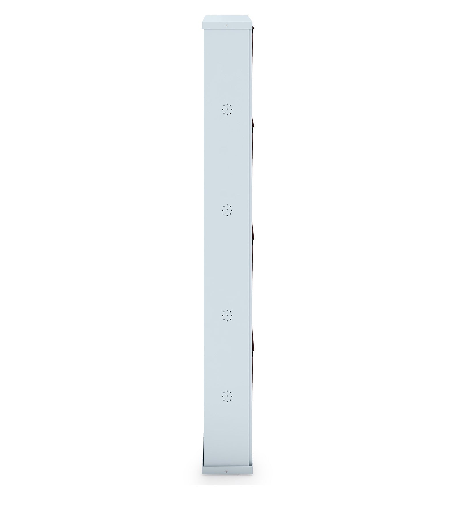 Parasnath Brown White Wall-Mounted 4-Shelf Shoe Rack Lockable Organizer