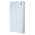 Parasnath Pure White Wall Shoe Rack 3 Shelves Slim Lockable Steel Shoe Stand for Home and Outdoor