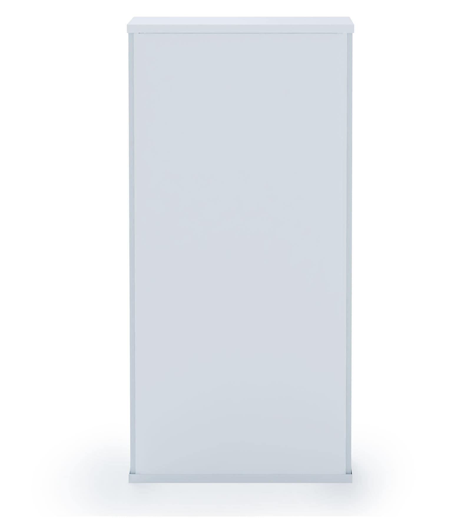 Parasnath Pure White Wall Shoe Rack 3 Shelves Slim Lockable Steel Shoe Stand for Home and Outdoor
