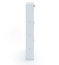 Parasnath Pure White Wall Shoe Rack 3 Shelves Slim Lockable Steel Shoe Stand for Home and Outdoor