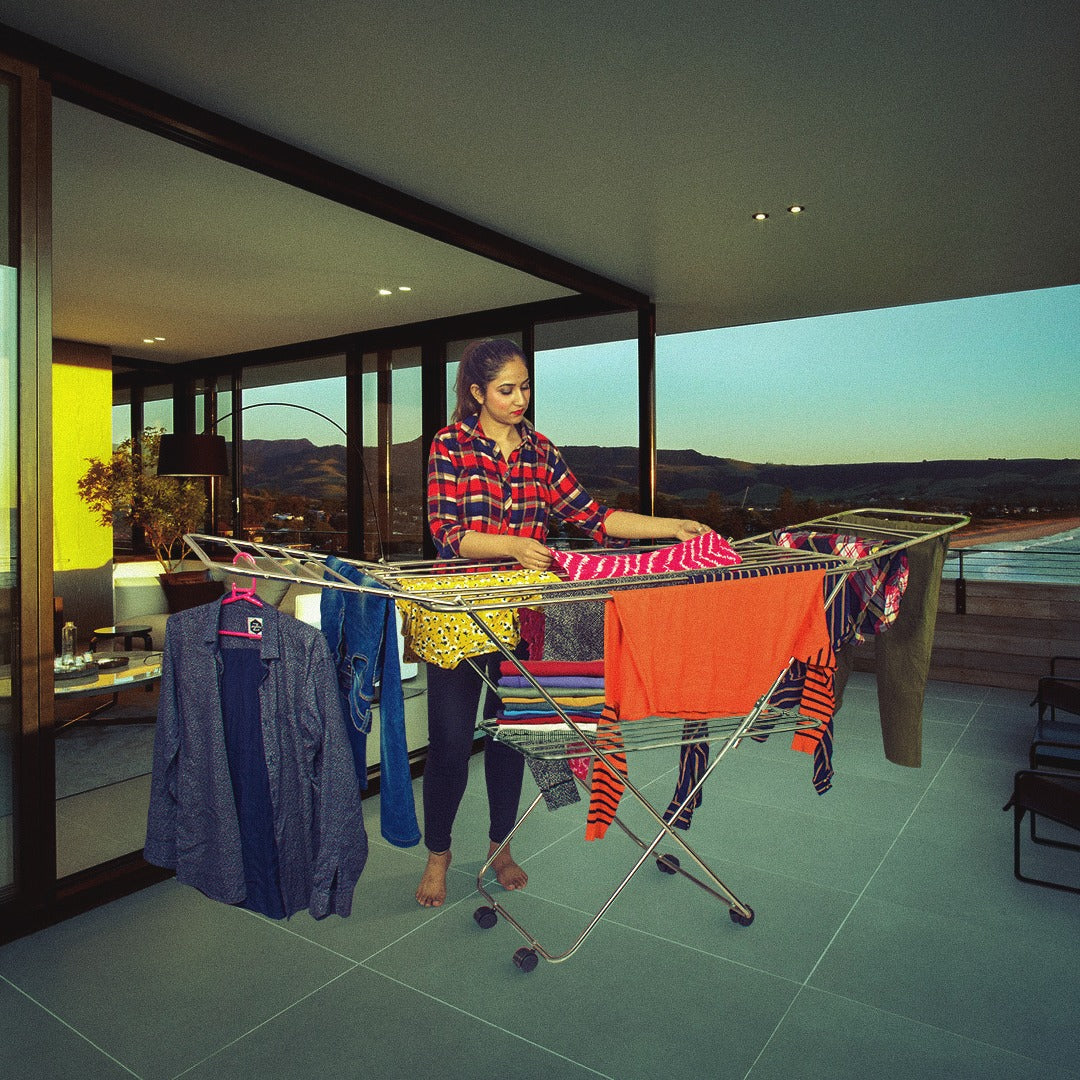 Parasnath Prime Stainless Steel Butterfly Extra Large Foldable Clothes Drying Stand