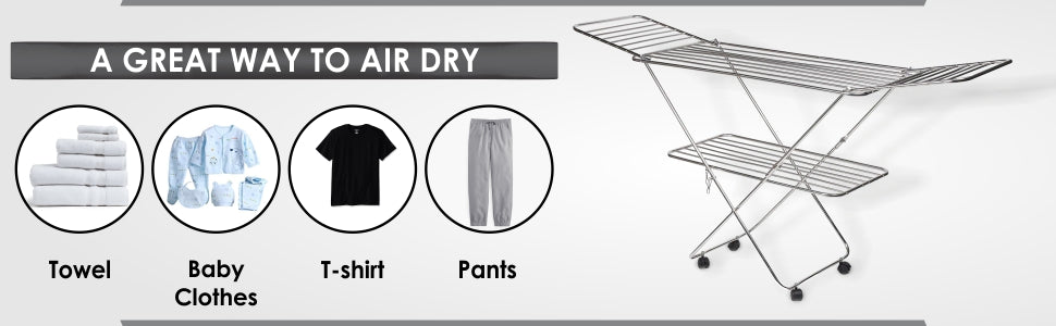 Parasnath Prime Stainless Steel Butterfly Extra Large Foldable Clothes Drying Stand