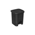 PARASNATH Rattan Design (Black Colour) Pedal Dustbin 7Litre Modern Light-weight Dustbin for Home and Office Black Colour - Made In India - Small Size 8 inchX8 inchX11 inch - PARASNATH