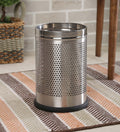 Parasnath Stainless Steel Perforated Round Dustbin Durable Indoor Outdoor