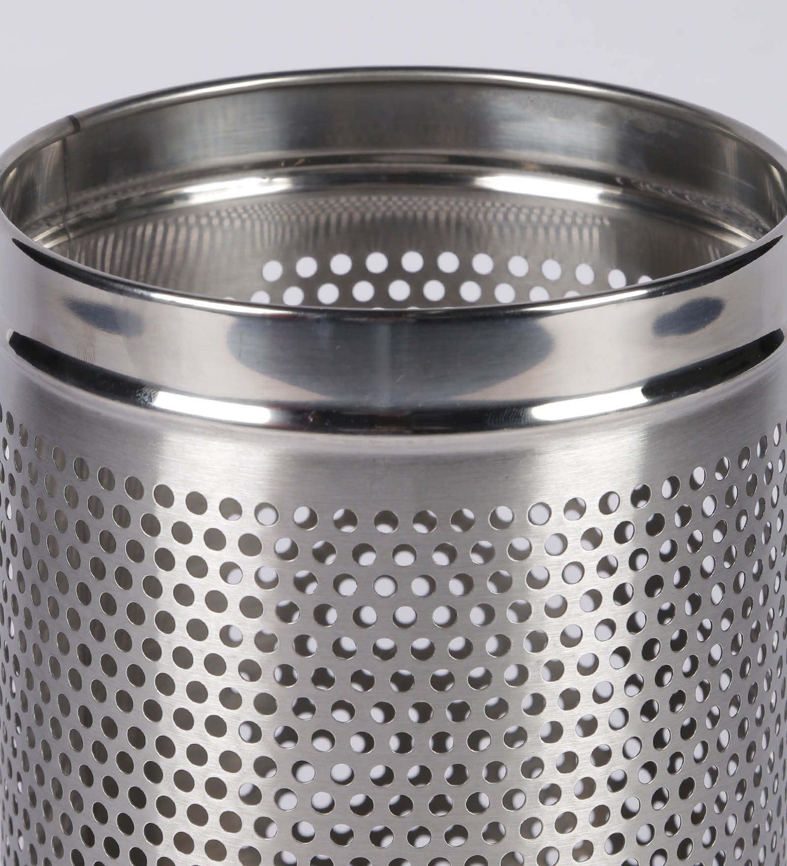 Parasnath 6L Stainless Steel Perforated Round Dustbin Durable Indoor Outdoor