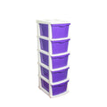 Parasnath Boxo 5 Layer Purple Drawer – Multi-purpose storage with wheels