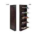 Parasnath Coffee Colour Wall Shoe Rack 5 Shelves Slim Lockable Steel Shoe Stand