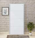 Parasnath Pure White Wall Shoe Rack 3 Shelves Slim Lockable Steel Stand