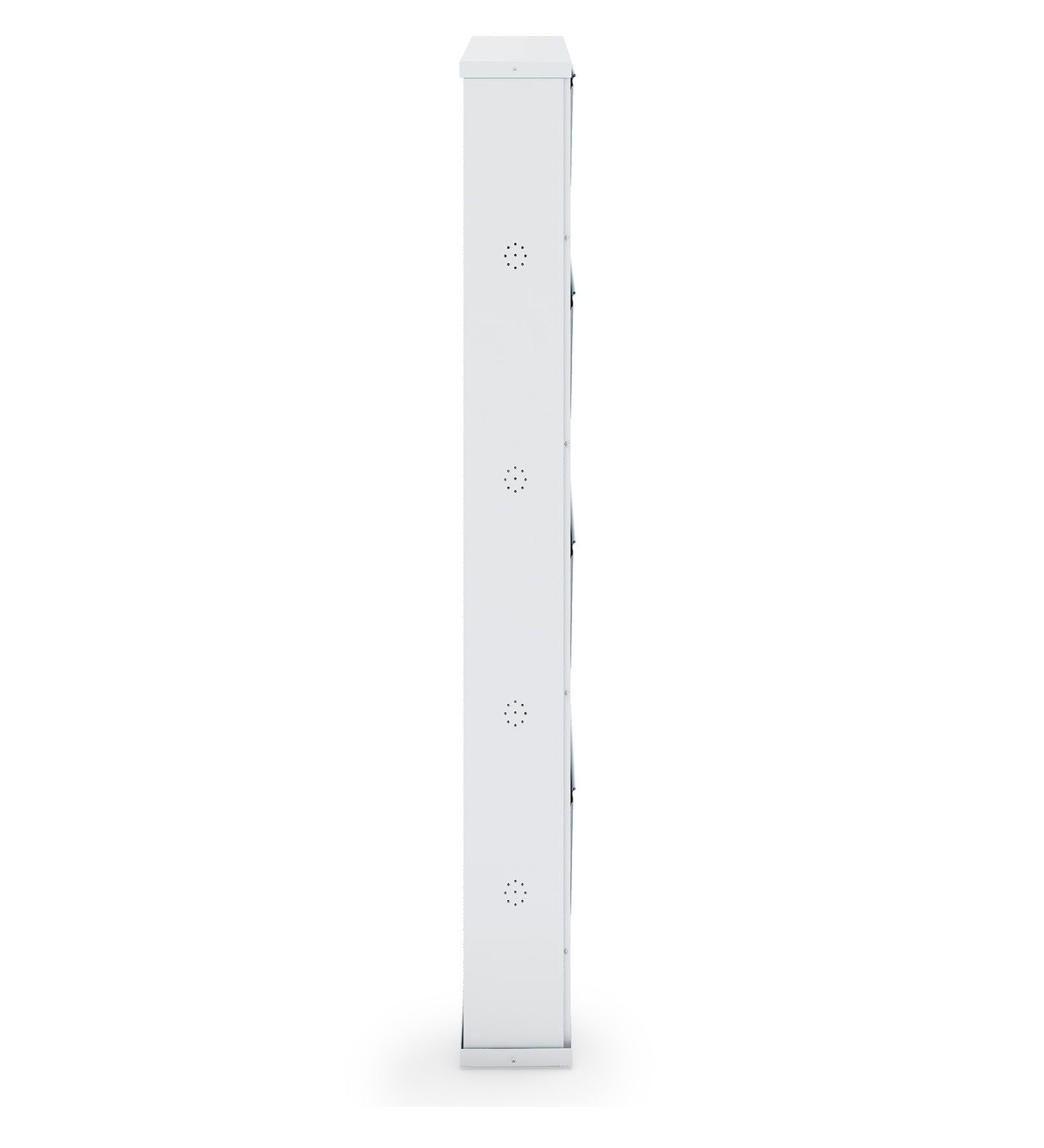 Parasnath Pure White Wall Shoe Rack 3 Shelves Slim Lockable Steel Stand