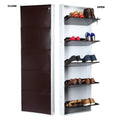 Parasnath BrownWhite Wall Shoe Rack 5 Shelves Shoes Stand