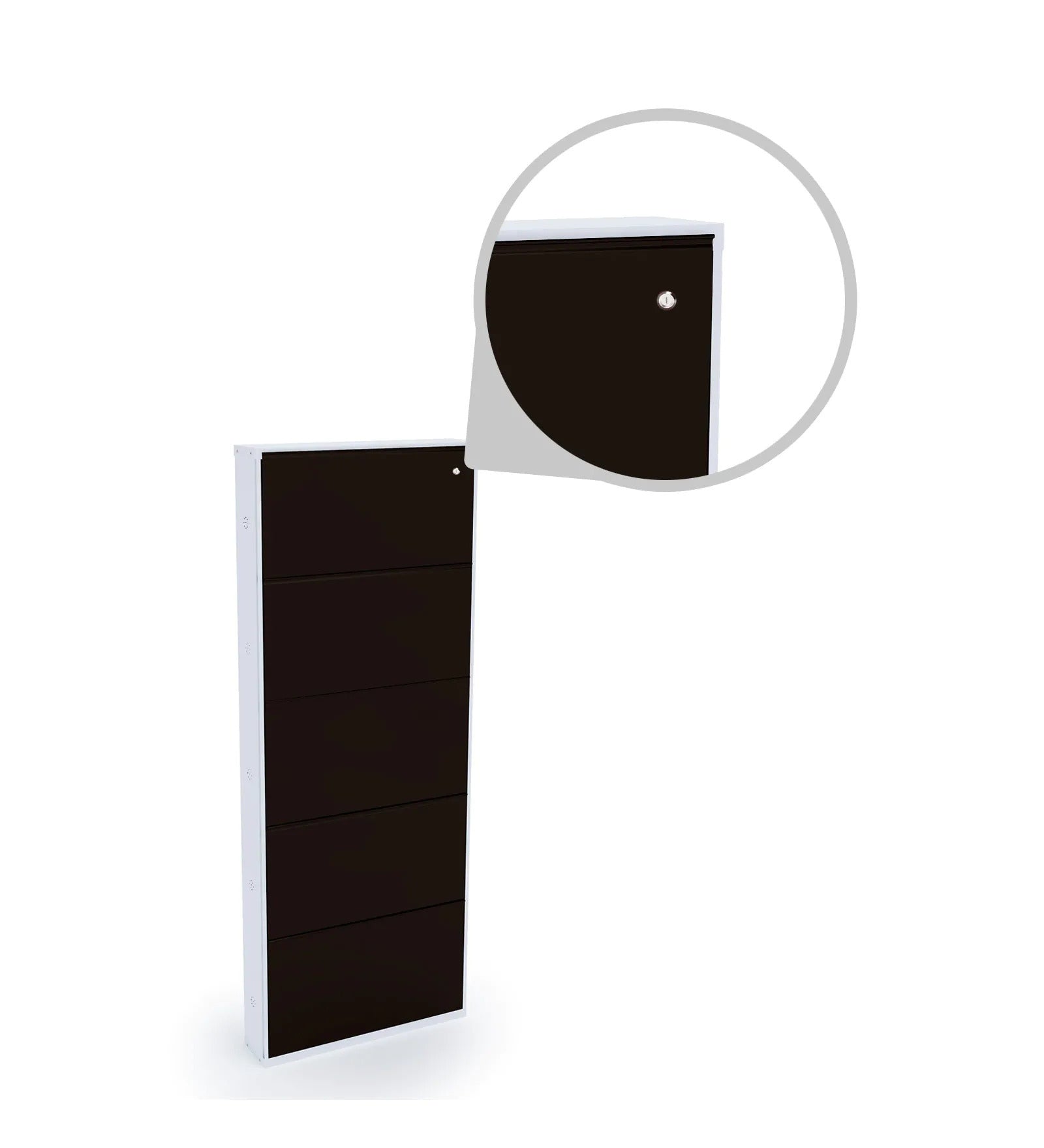 Parasnath BrownWhite Wall Shoe Rack 5 Shelves Shoes Stand