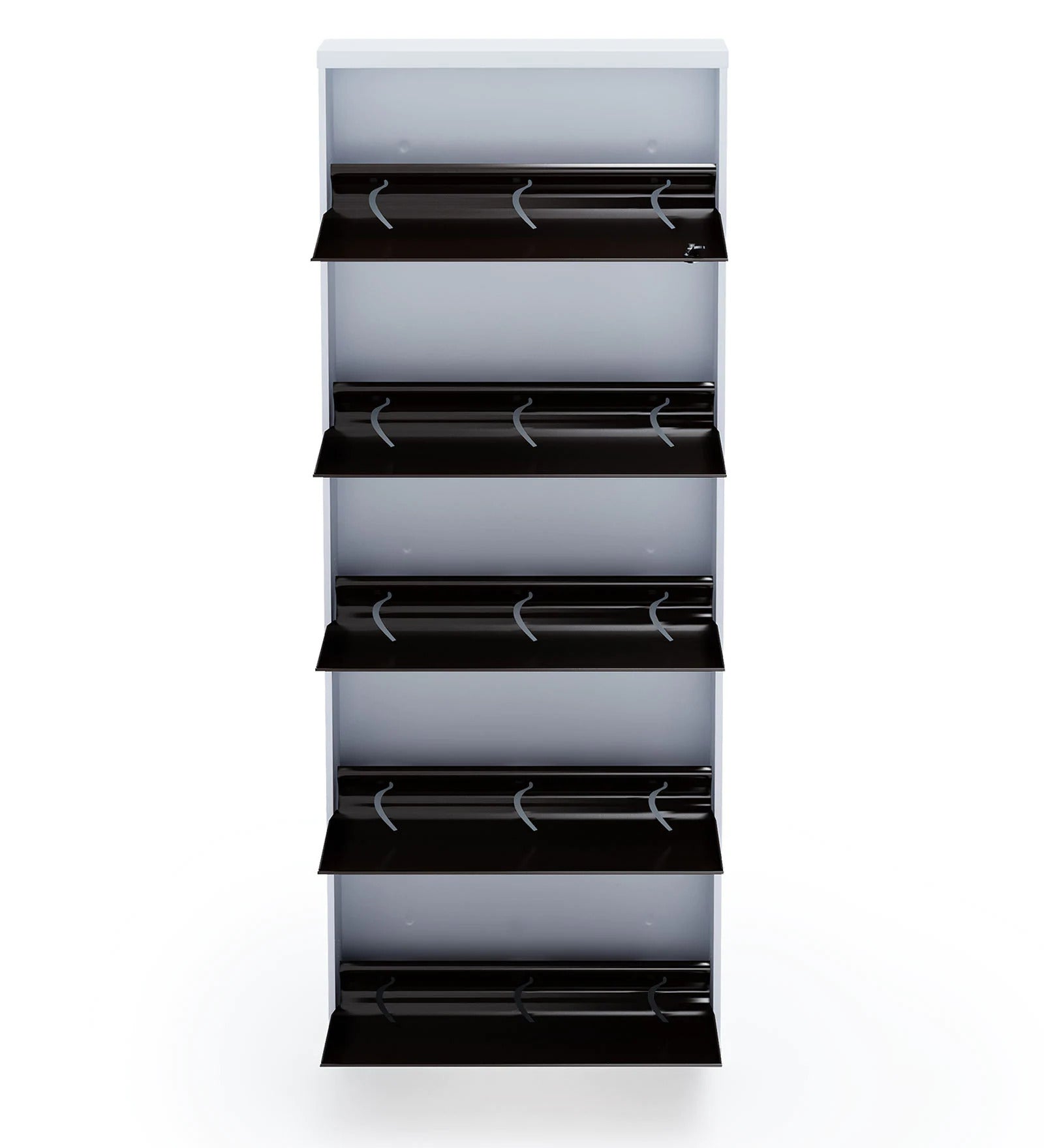 Parasnath BrownWhite Wall Shoe Rack 5 Shelves Shoes Stand 