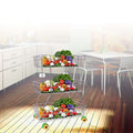 Parasnath Zig Zag 3-Shelf Stainless Steel Vegetable Stand for Kitchen Storage